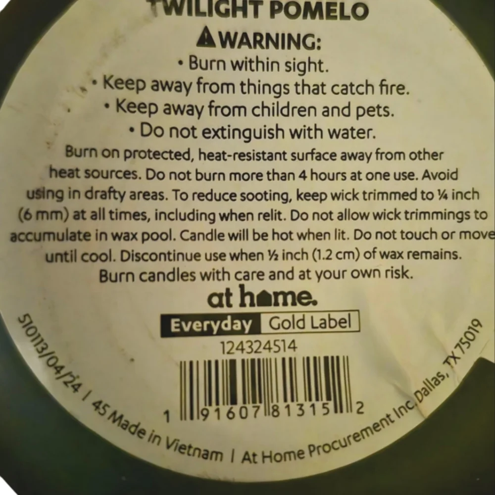 Twilight Pomelo Scented Jar Blue Wax Candle With 2 Wicks  12.5oz Brand New - Picture 2 of 8